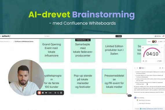 AI-drivet brainstorming med Confluence Whiteboards