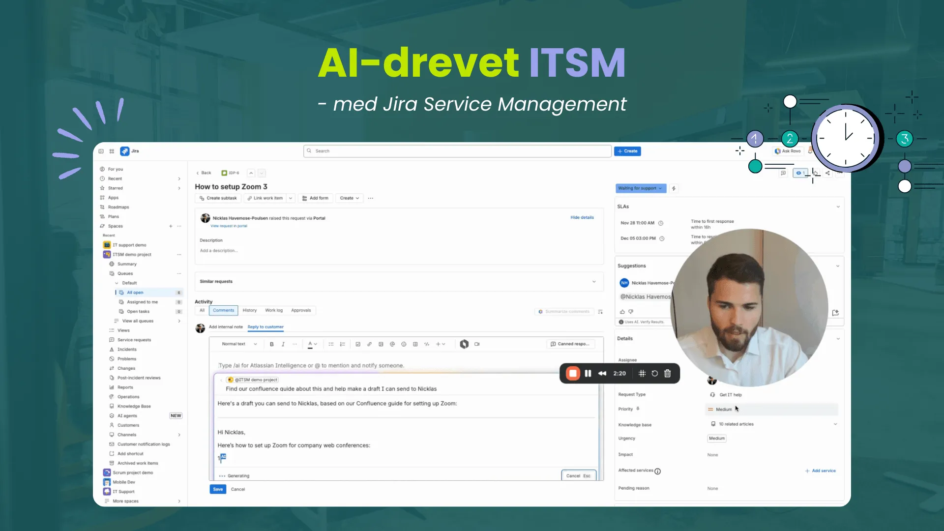 AI-drivet ITSM med Jira Service Management