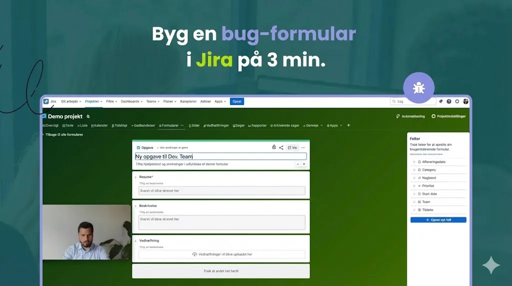 Bygg ett bug-formulär i Jira på 3 min