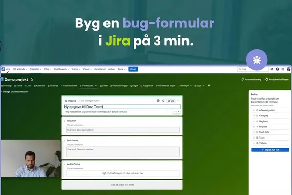 Bygg ett bug-formulär i Jira på 3 min