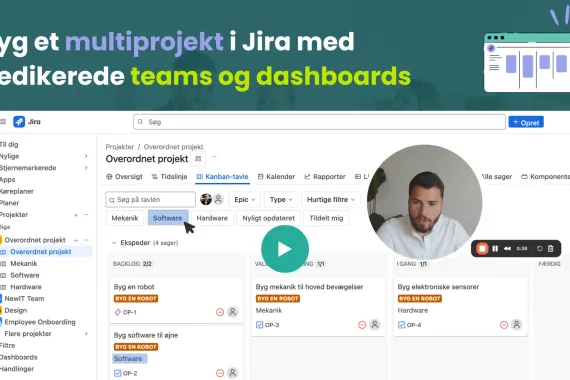 Bygg ett multiprojekt i Jira med dedikerade team och dashboards