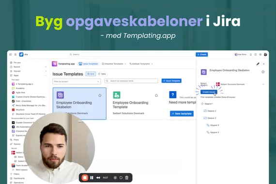 Bygg uppgiftsmallar i Jira