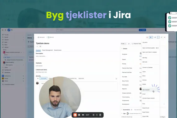 Bygg checklistor i Jira