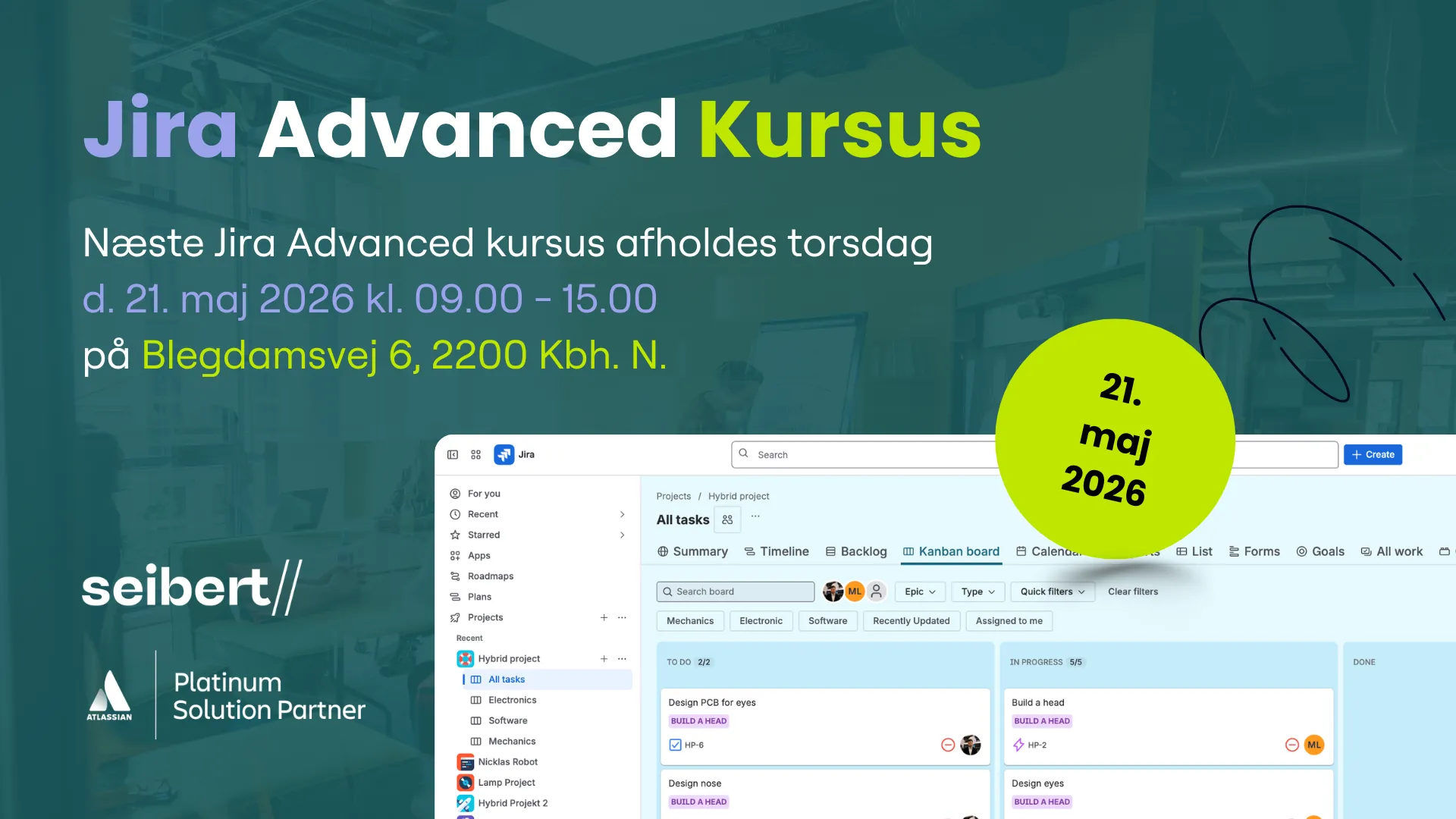 Jira Kursus d. 21. maj 2026 i København