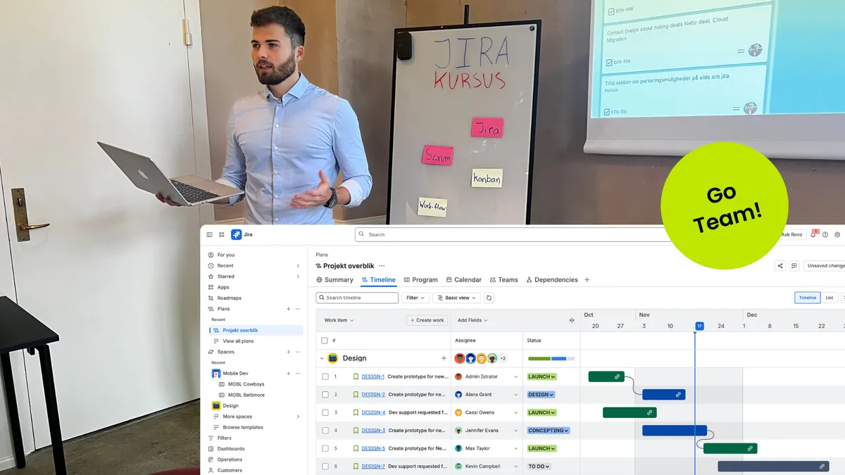 Bild från Jira-kurs i Köpenhamn