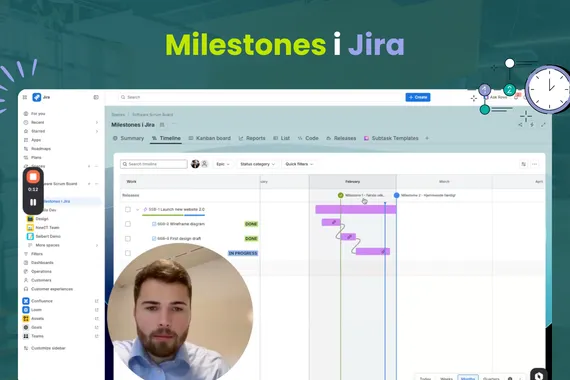 Milestones i Jira Timeline