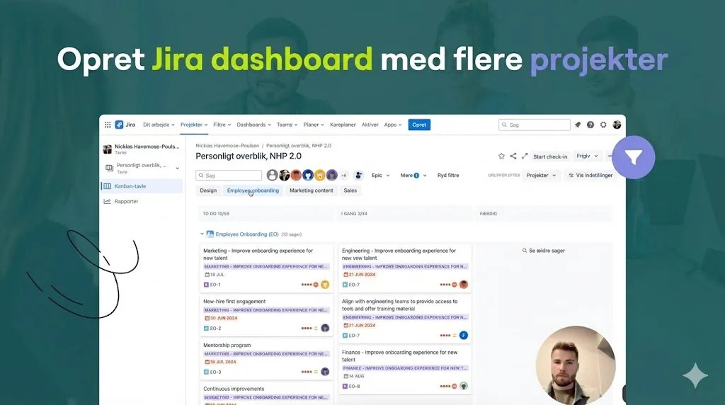Skapa ett Jira-dashboard med flera projekt