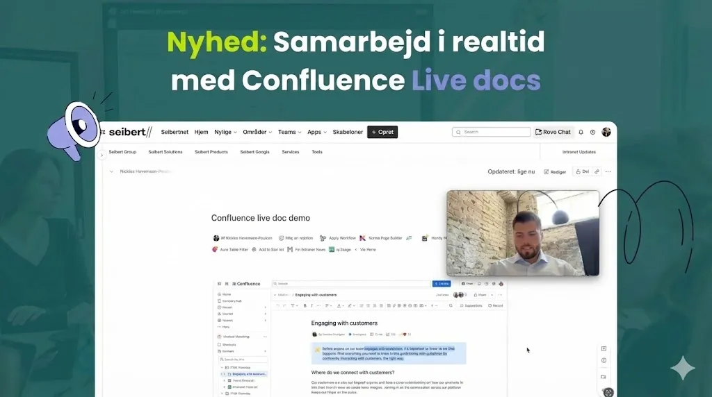 Samarbeta i realtid med Confluence Live Docs